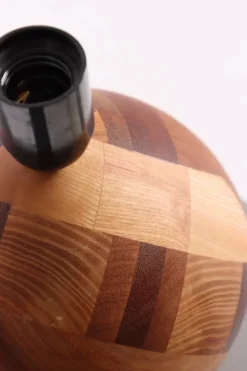 Pamono Small Teak Lamp, Denmark, 1970s><noscript><img width=