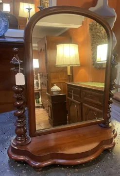 New Pamono Small 19th Century Mahogany Psyche Mirror