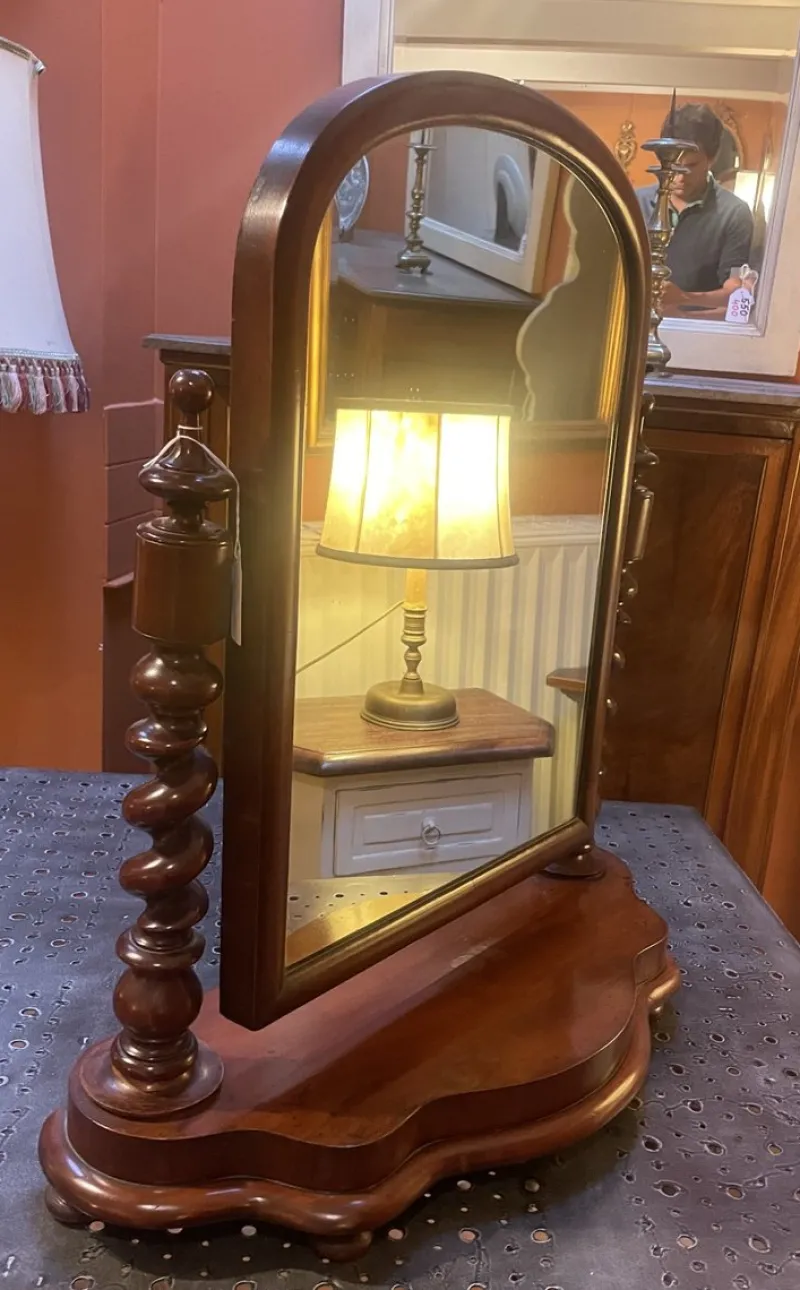 New Pamono Small 19th Century Mahogany Psyche Mirror