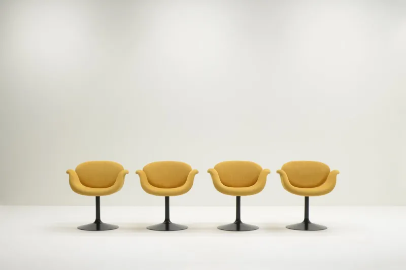 Pamono Small Tulip Chairs by Pierre Paulin for Artifort, 1960s, Set of 4> Office Chairs