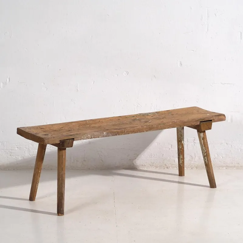 Pamono Small Vintage Bench, 1920> Benches