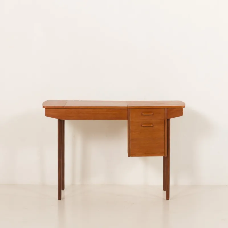 Pamono Small Vintage Desk with Hidden Vanity from Olholm Mobler, 1960s> Desks