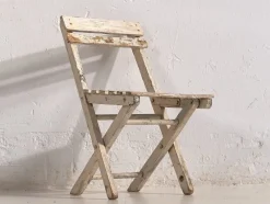 Pamono Small Vintage Foldable Chair in White Color, 1950> Children's Chairs