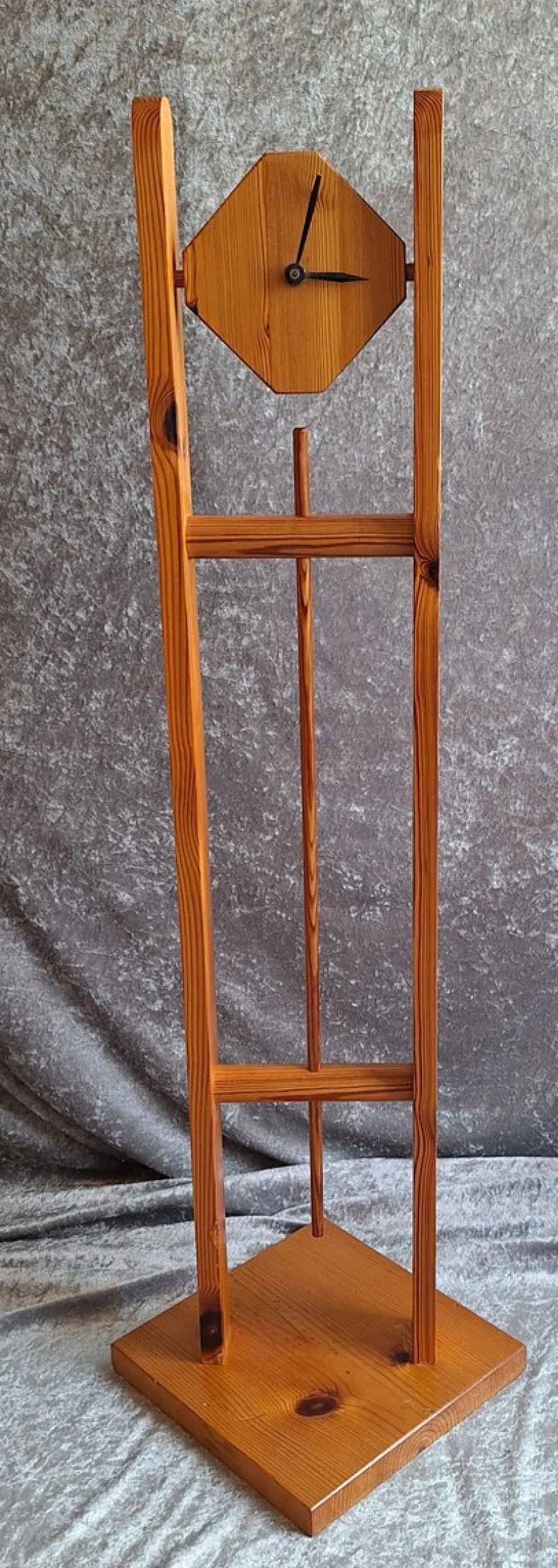 Pamono Small Vintage Grandfather Clock in Pine by Junghans, 1970s> Clocks