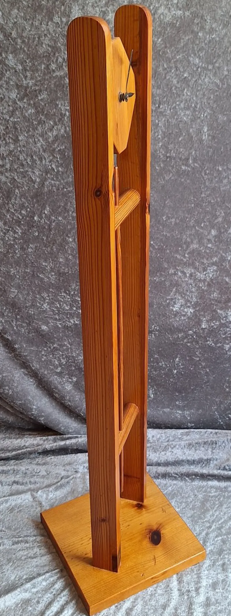 Pamono Small Vintage Grandfather Clock in Pine by Junghans, 1970s> Clocks