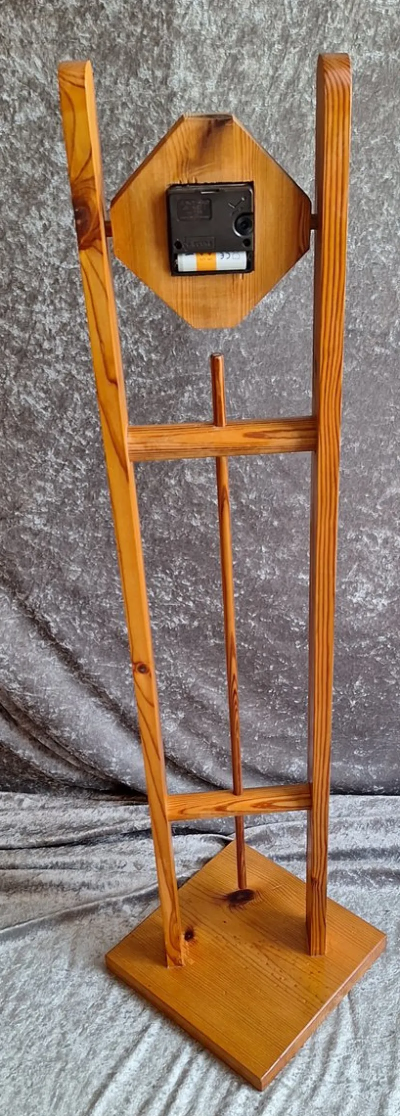 Pamono Small Vintage Grandfather Clock in Pine by Junghans, 1970s> Clocks