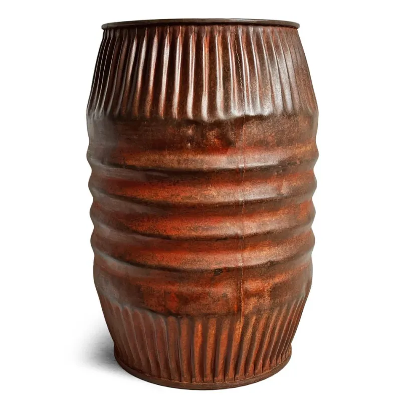 Pamono Small Vintage Iron Barrel, 1960s> Garden Accessories