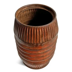 Pamono Small Vintage Iron Barrel, 1960s><noscript><img width=