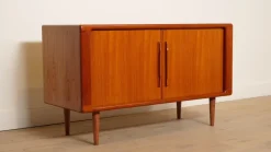 Sale Pamono Small Vintage Teak Sideboard with Sliding Doors, 1960s