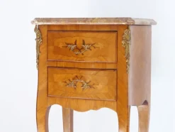 Sale Pamono Small VintageLouis XV Nightstand with Marquetry Details, 1920s