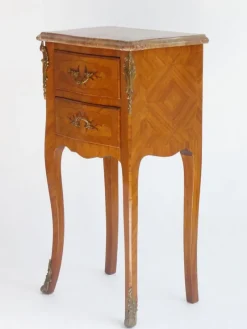 Sale Pamono Small VintageLouis XV Nightstand with Marquetry Details, 1920s