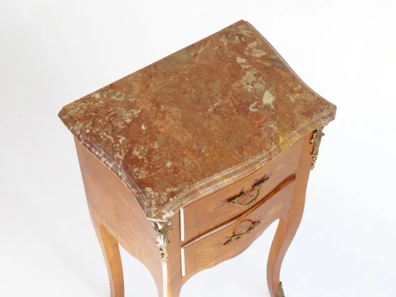 Sale Pamono Small VintageLouis XV Nightstand with Marquetry Details, 1920s