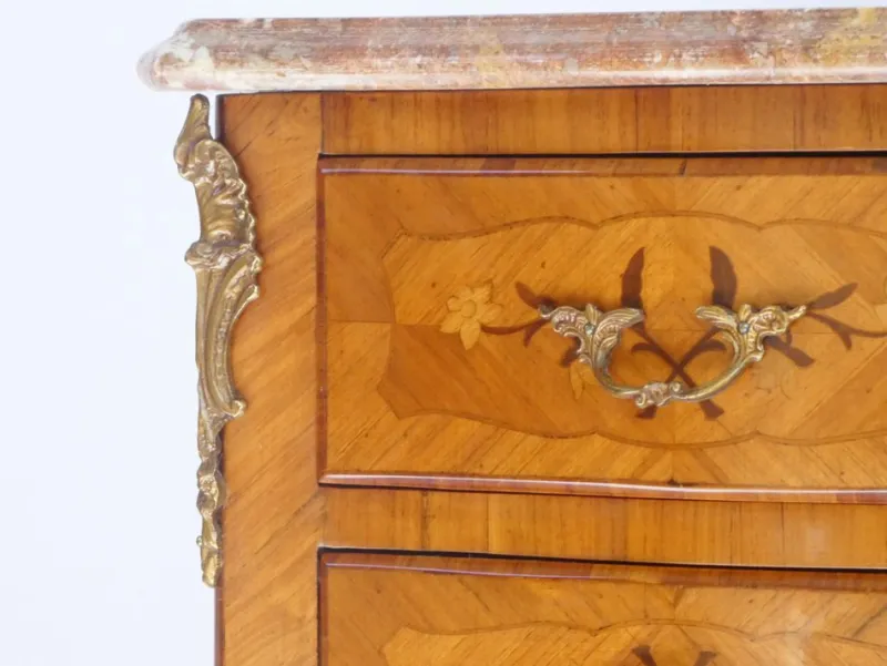 Sale Pamono Small VintageLouis XV Nightstand with Marquetry Details, 1920s