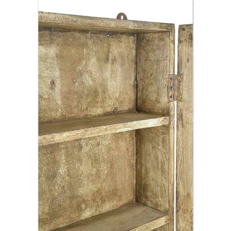 Pamono Small Wall Display Case in Patinated Wood> Shelves & Wall Units