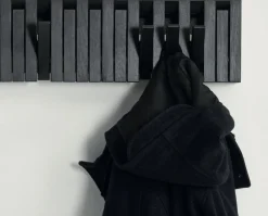 Discount Pamono Small Wall-Mounted Piano Coat Rack in Black by Patrick Séha