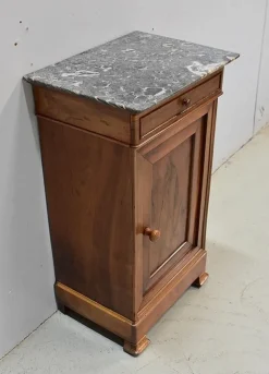 Outlet Pamono Small Walnut and Marble Bedside Table, 1900s