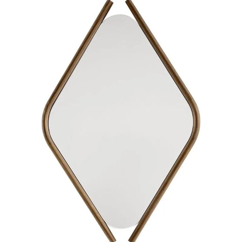 Online Pamono Small Walnut Wood Eye Mirror by Morica Design