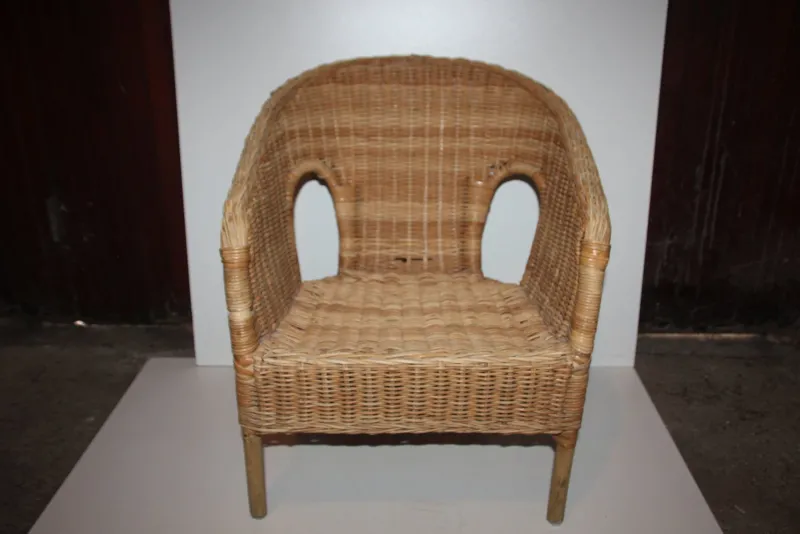 Hot Pamono Small Wicker & Rattan Armchair