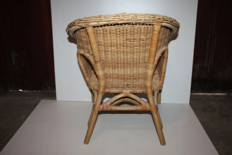 Hot Pamono Small Wicker & Rattan Armchair