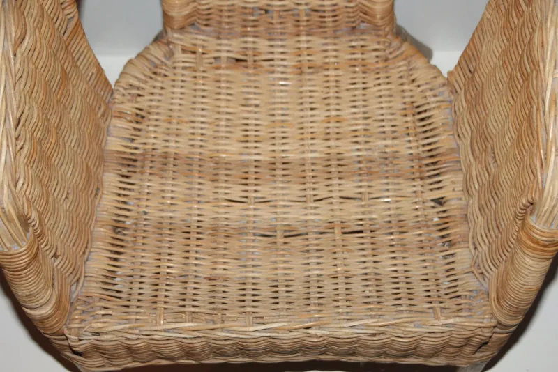 Hot Pamono Small Wicker & Rattan Armchair