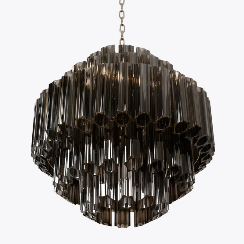 Outlet Pamono Smoked Mirror Palermo Chandelier from Pure White Lines