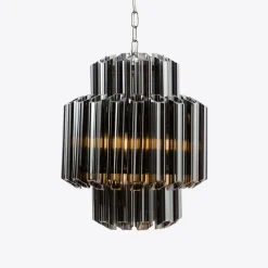 Pamono Smoked Mirror Piccolo Palermo Chandelier from Pure White Lines><noscript><img width=