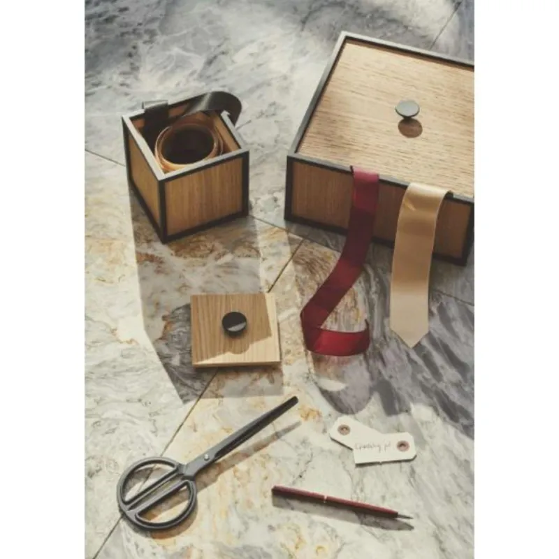 Pamono Smoked Oak Frame Boxes by Lassen, Set of 4