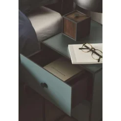 Pamono Smoked Oak Frame Boxes by Lassen, Set of 4