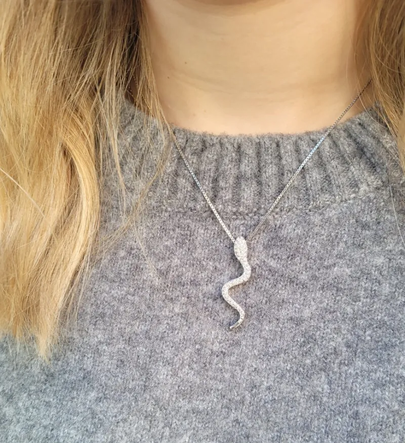 Pamono Snake Pendant Necklace from Swarovski, Austria, 2000s> Necklaces