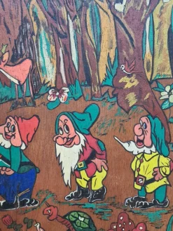Pamono Snow White and the Seven Dwarfs, 1950s, Oil on Panel><noscript><img width=