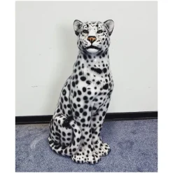 Pamono Snowleopard Ceramic Figurine by Ceramiche Boxer> Trunks, Crates & Baskets