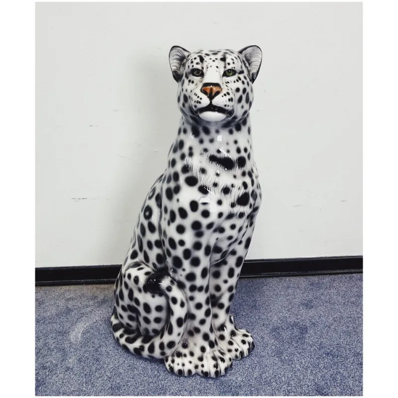 Pamono Snowleopard Ceramic Figurine by Ceramiche Boxer> Trunks, Crates & Baskets