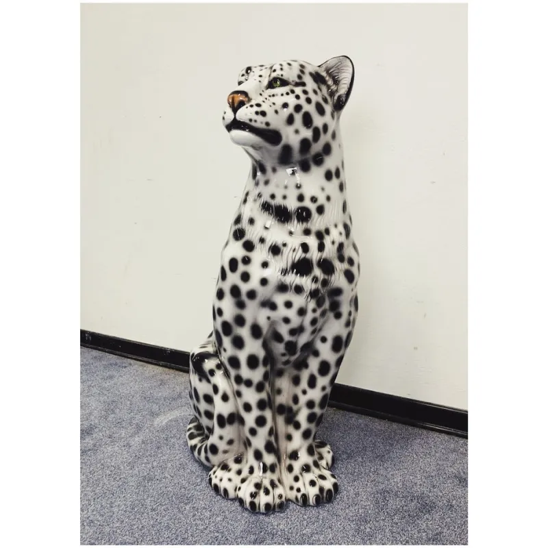 Pamono Snowleopard Ceramic Figurine by Ceramiche Boxer> Trunks, Crates & Baskets