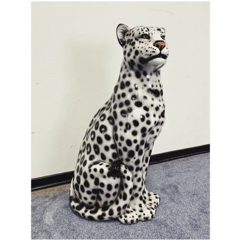 Pamono Snowleopard Ceramic Figurine by Ceramiche Boxer> Trunks, Crates & Baskets