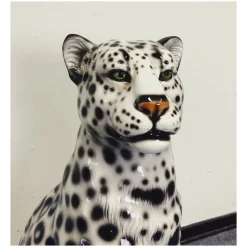 Pamono Snowleopard Ceramic Figurine by Ceramiche Boxer><noscript><img width=