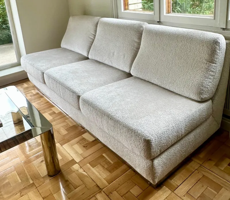 Pamono Sofa & Chairs attributed to Jacques Charpentier, 1970, Set of 3> Living Room Sets