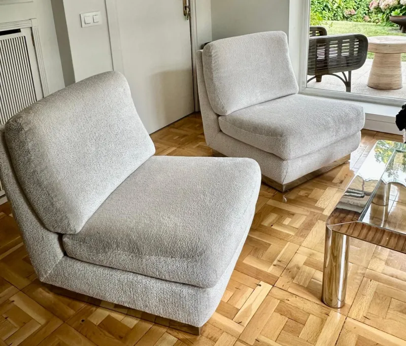Pamono Sofa & Chairs attributed to Jacques Charpentier, 1970, Set of 3> Living Room Sets