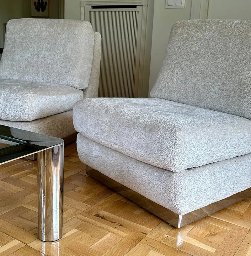Pamono Sofa & Chairs attributed to Jacques Charpentier, 1970, Set of 3> Living Room Sets