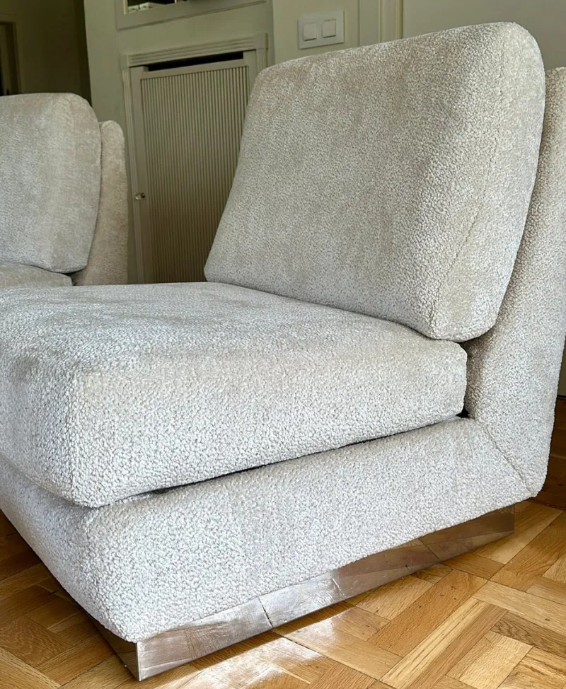 Pamono Sofa & Chairs attributed to Jacques Charpentier, 1970, Set of 3> Living Room Sets