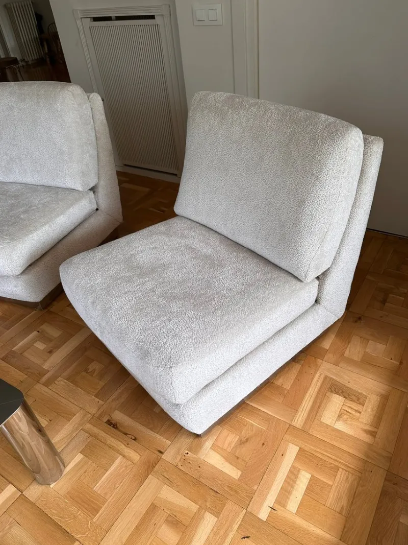 Pamono Sofa & Chairs attributed to Jacques Charpentier, 1970, Set of 3> Living Room Sets