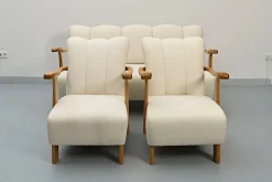 Pamono Sofa and Armchairs by Jindrich Halabala, 1930s, Set of 3><noscript><img width=