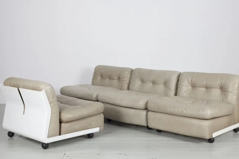 Pamono Sofa Elements Model Amanta by Mario Bellini for C&b Italia, 1960s, Set of 4> Living Room Sets
