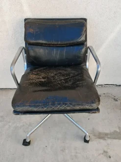 Discount Pamono Soft Pad Office Chairs attributed to Charles and Ray Eames for Ring Mobelfabrik, 1970s, Set of 3