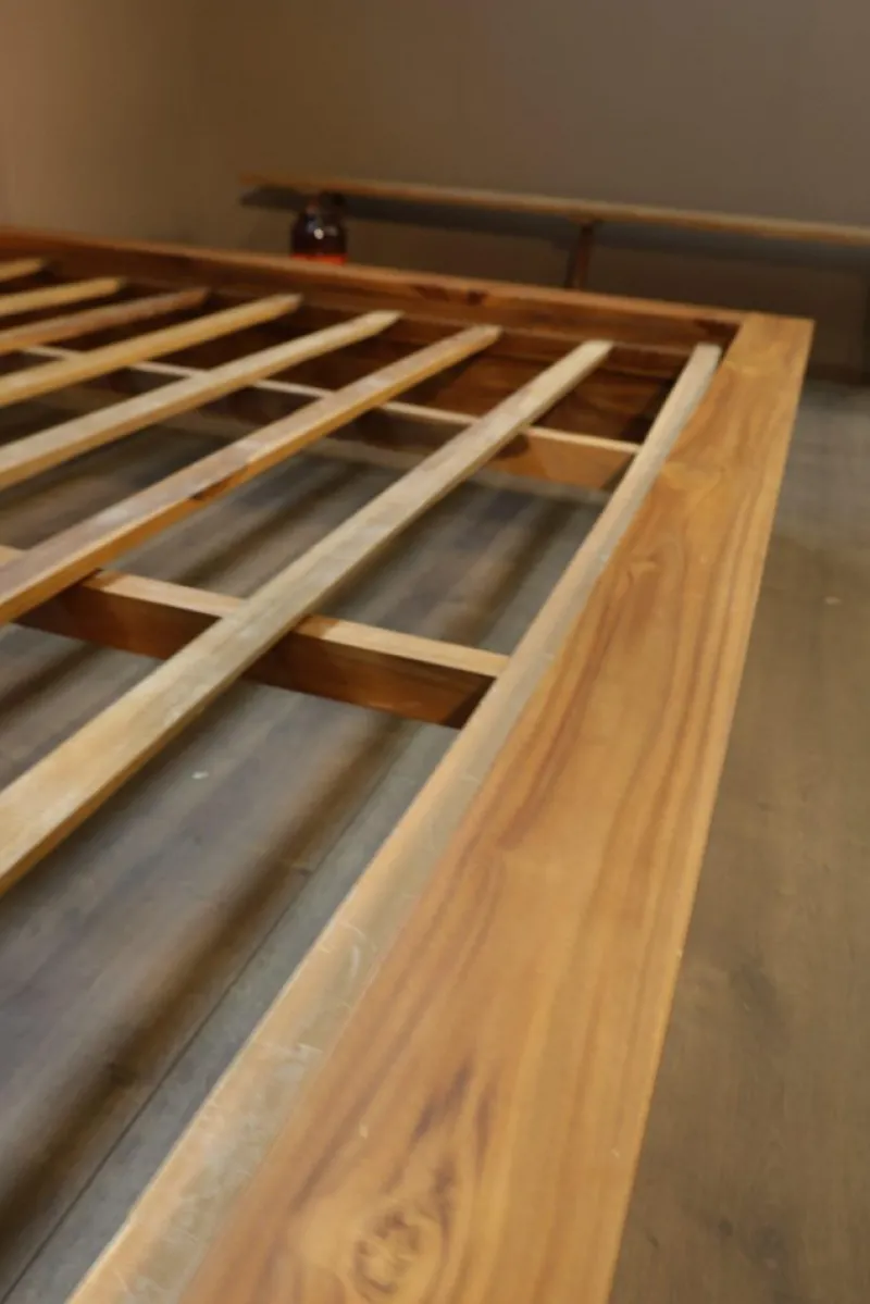 Pamono Solid Bed in Teak> Beds & Bedroom Sets