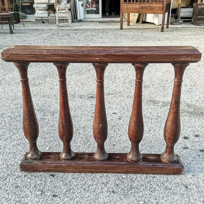 Discount Pamono Solid Wood Parapet Column or Balustrade, Italy, Early 1900s