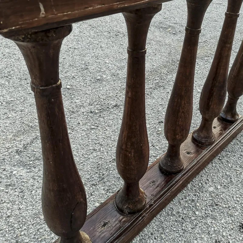 Discount Pamono Solid Wood Parapet Column or Balustrade, Italy, Early 1900s