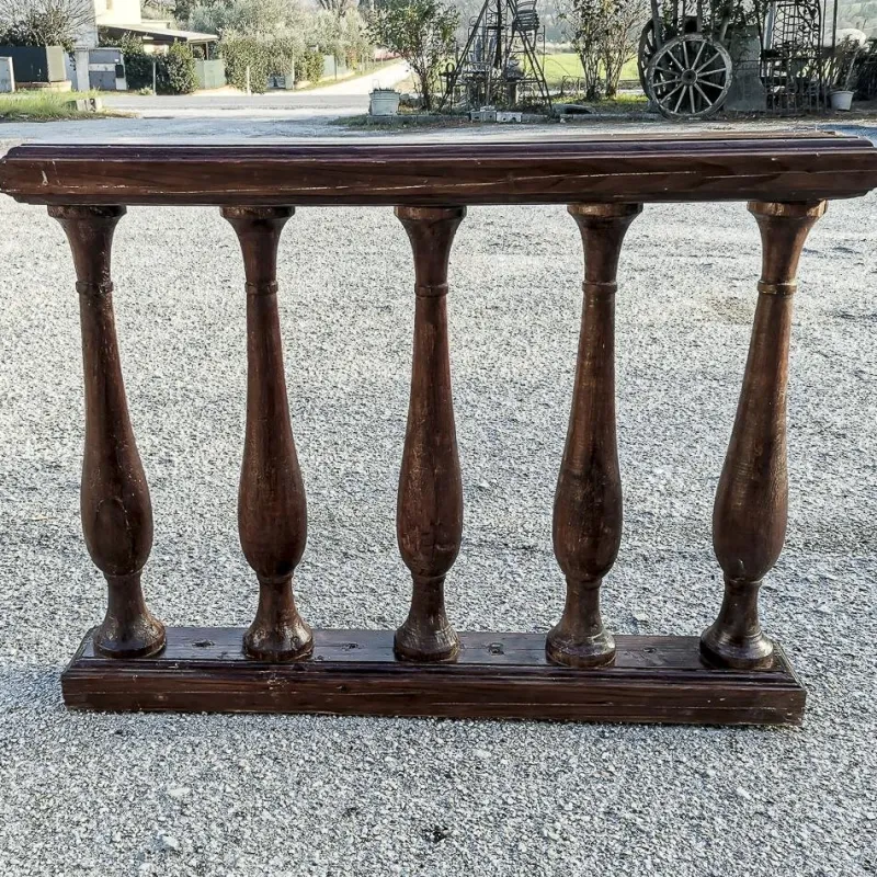 Discount Pamono Solid Wood Parapet Column or Balustrade, Italy, Early 1900s