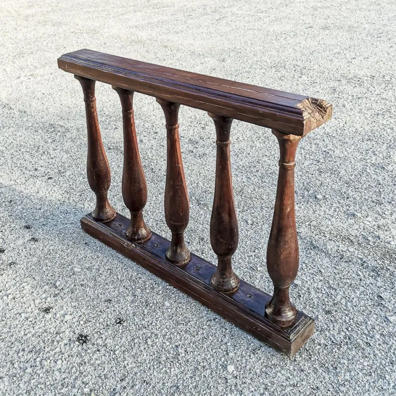 Discount Pamono Solid Wood Parapet Column or Balustrade, Italy, Early 1900s