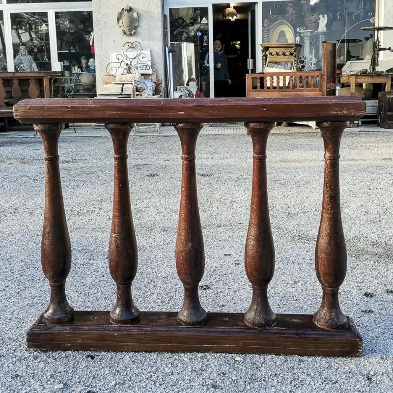 Discount Pamono Solid Wood Parapet Column or Balustrade, Italy, Early 1900s