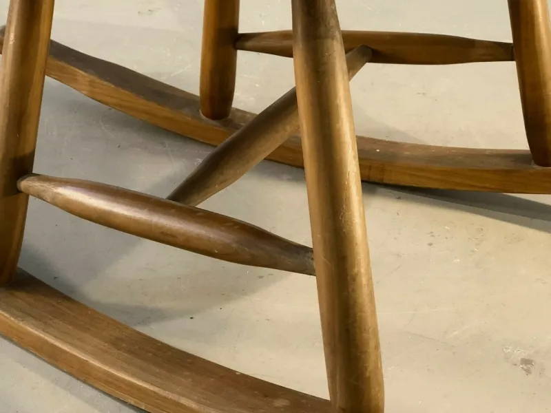 Pamono Solid Wood Rocking Chair, 1950s> Rocking Chairs